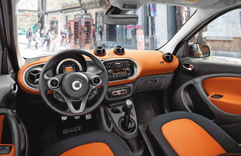 Интерьер хэтчбека Smart Forfour