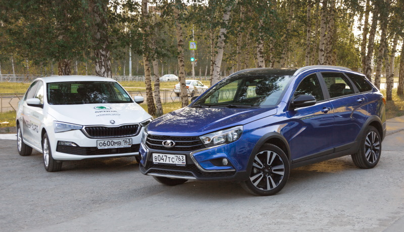 Объём имеет значение. Кто окажется практичнее — Лада Веста SW или Skoda Rapid?