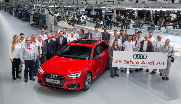 ������ ���������� Audi A4 ��������� �� ������� � ��������, ����� � �����