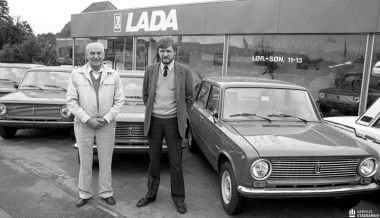 Автосалон марки Lada в Дании, 1987 год